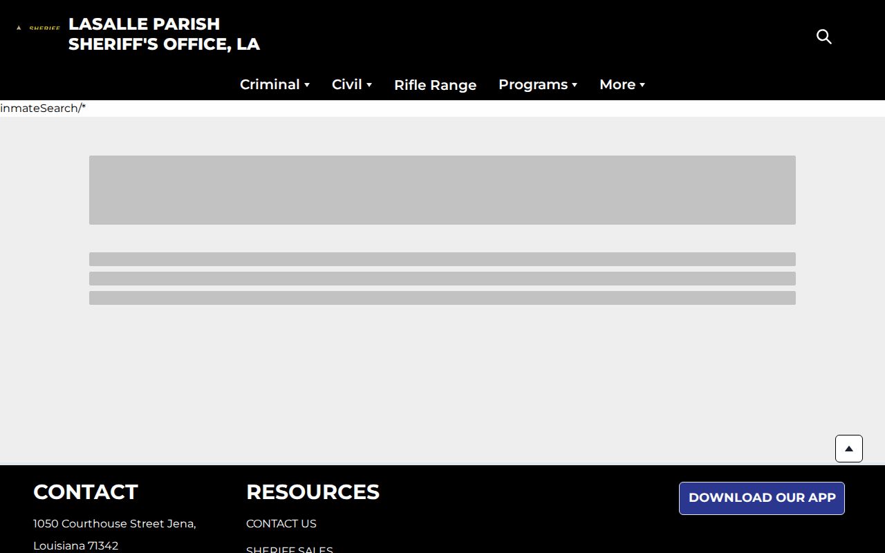 Official LaSalle Parish Sheriff inmate search route